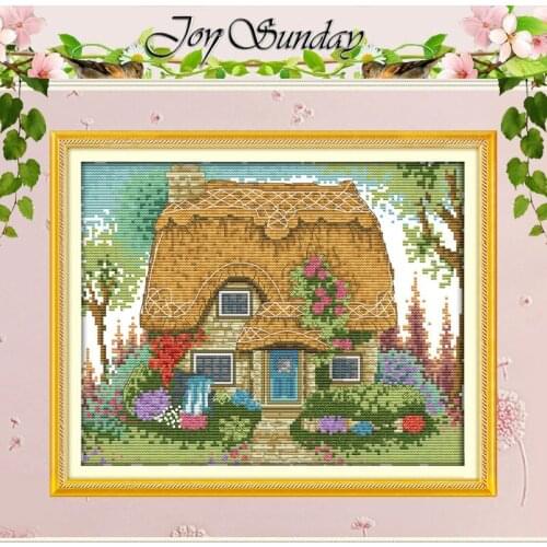A Thatched Hut patterns counted Cross Stitch 11CT 14CT Cross Stitch Set Wholesale Scenery Cross-stitch Kit Embroidery Needlework