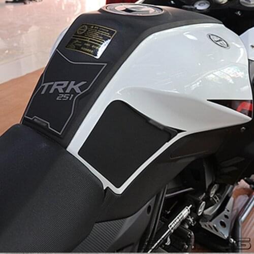 New motorcycle tank Traction Pad side gas kneepad protector anti-slip sticker for Benelli TRK251 TRK 251 BLACK