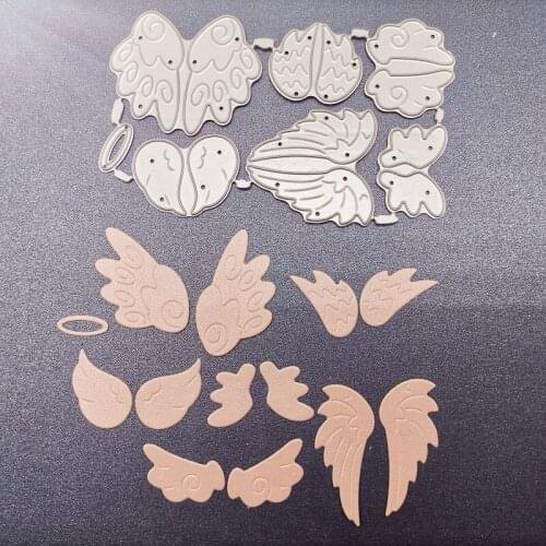 New 103*65mm 6 pairs of different shaped angel wings Metal steel Cutting Dies DIY Scrapbooking Photo Album Embossing paper Cards