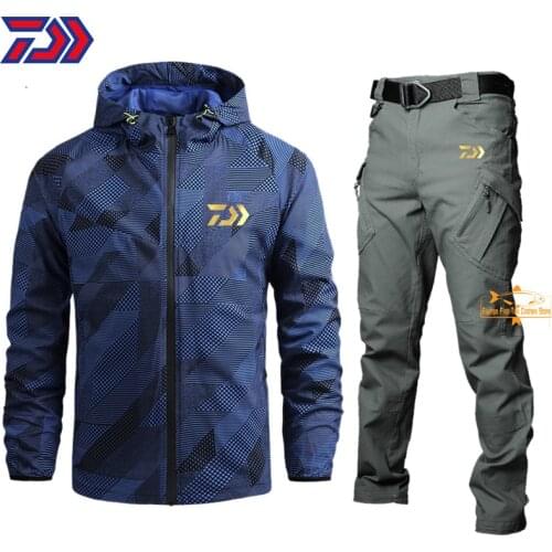 2021 New Fishing Clothes Waterproof Windproof Suit For Fishing Thin Breathable Quick Dry Daiwa Fishing Set Outdoor Fishing Wear