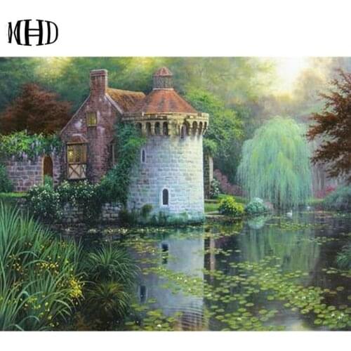 Landscape 5d diy Diamond Painting Full Square & Round Diamond Cross Stitch Crystal Diamond Embroidery Mosaic View