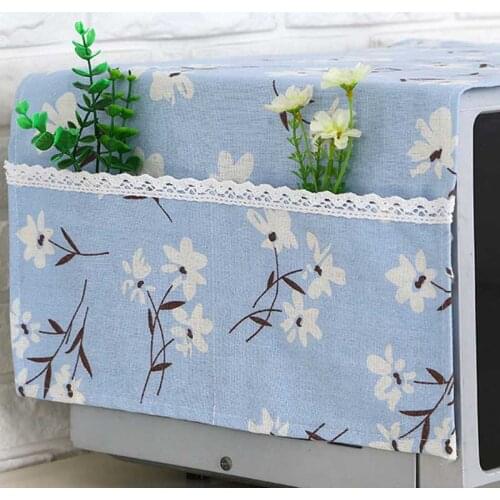 35*95cm Microwave Oven Dustproof Cover With Pockets Cloth Microwaves Protector Covers fkxe