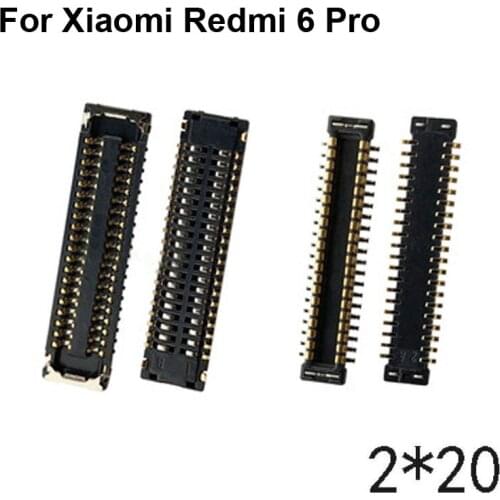 2pcs FPC connector For Xiaomi Redmi 6 Pro LCD display screen on Flex cable on mainboard motherboard For Xiao mi Redmi 6pro