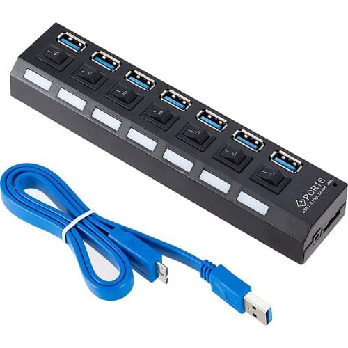 USB Hub 3.0 Multi USB 3.0 Hub USB Splitter High Speed 4/7 Ports PC Splitter Power Expander All In For PC Computer Accessories
