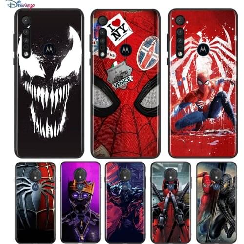 Marvel Venom Spiderman For Motorola G9 G8 G Stylus Power One Fusion Hyper Edge E7 E6 5G Plus Play Lite Soft Phone Case
