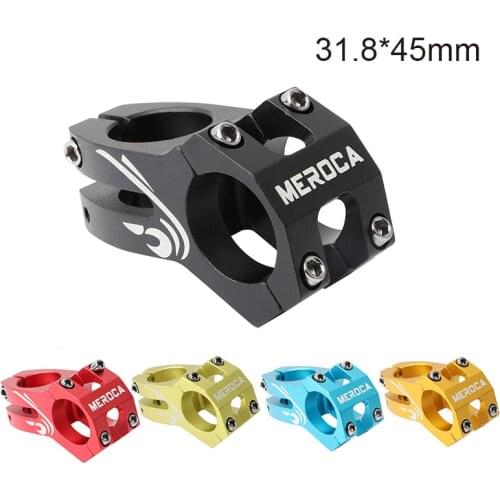 Mountain Bike Stem 31.8*45mm MTB Riser Aluminum Alloy Super Light Bicycle Short Stem Bicycle Accessories