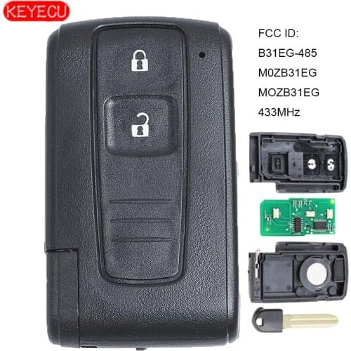 KEYECU Smart 2 button Remote Key fob ASK 433MHz for Toyota Prius 2004-2009 FCC ID: B31EG-485 MOZB31EG