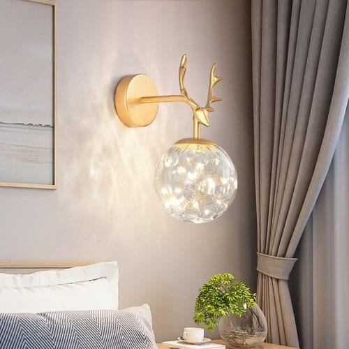 Nordic Led Antler Wall Lamp Living Room Bedroom Background Wall Light Corridor Aisle Attic Bedside Lamps Home Decoration Fixture