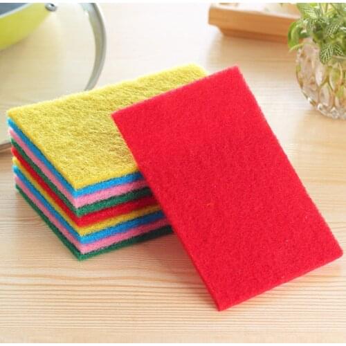 10pcs/pack Highly Efficient Scouring Pad Kitchen Wash Dish Cleaning Cloth Kitchen Rags Cleaning Pad Dish Towels Cosas De Cocina