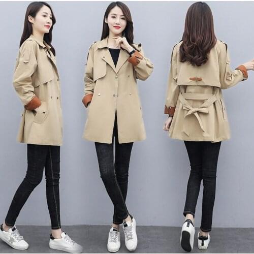 Windbreaker Womens Short Spring 2021 New Korean Style Temperament Casual Fashion Jacket Autumn Clothes Female Outerwear zh332