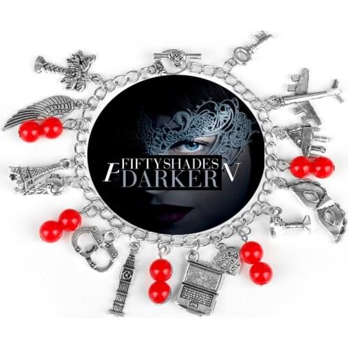 Women Accessories Mask Handcuff Pendants Bracelets for Female 50 Fifty Shades of Grey Movie Bracelet Bangles Chain Wristbands