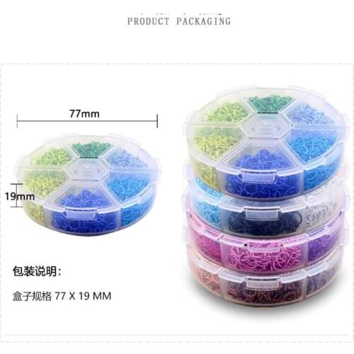 1Wheel 1080pcs Metal Hook Circle Nail Rhinestones Rivet With a Punch 6 Colors/box 4 Model Choose DIY Menicure Ringlike #5Colors