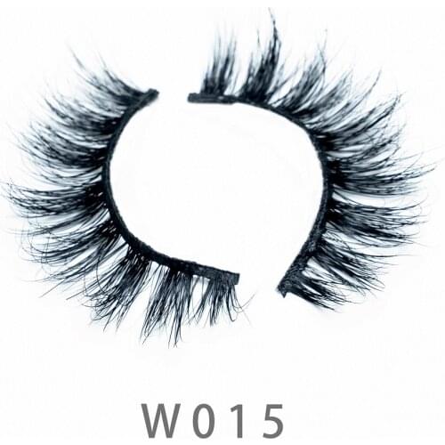 10mm W15 3D Long Real MINK Strip False Lashes 100% Cruelty Free 5D Reusable Natural Eyelashes Extension Popular Makeup Tools