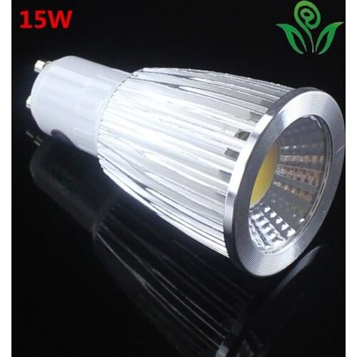 10X free shipping Super Bright 15w GU10 COB high power 220V gu 10 Spotlight Led lamp Light Downlight Led Bulbs Warm/Cool White