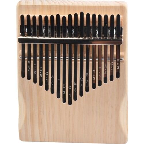 17 Keys Tone Africa Kalimba Pine Wood Mbira Thumb Piano Musical Percussion Instrument Mbira for Beginner Children Gifts