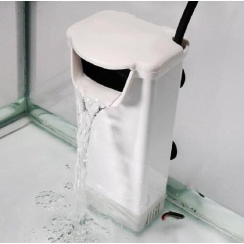 Fish Tank Shallow Water Small Aquarium Waterfall Mini Silent Built-in Water Purifier 3W Low Water Turtle Cylinder Filter