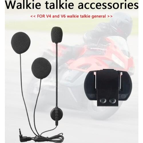 Wireless Helmet Headset Intercom Dedicated Earphone Clip Bluetooth-compatible Stereo Headsets Mic Clip for V4 V6