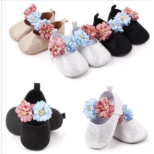 Lovely Flower Baby Shoes Infants PU Leather First Walkers Soft Sole Newborn Crib Shoes Spring Autumn Baby Girls Princess Shoes