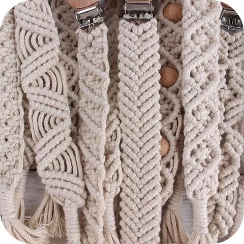 Beech Wood Clips Handmade Cotton Pacifier Clips Chain Eco-friendly Baby Nursing Nipple Holder Leash Strap