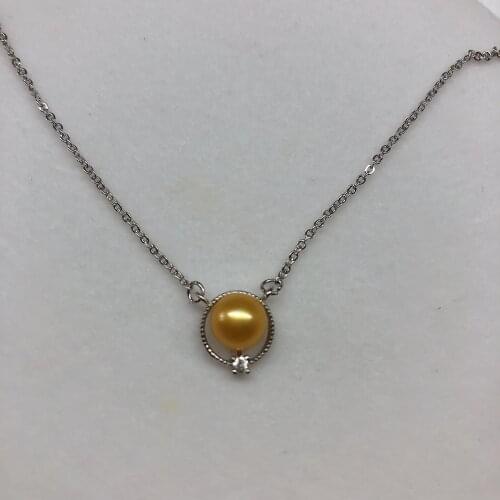 Circle Style Necklace Mountings Necklace Pendant Chain Findings Settings Jewelry Parts Fittings Charm Accessories for Pearls