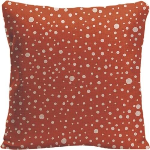 Cotton Linen White Dot And Red Background Throw Pillow Case Decorative Cushion Cover Pillowcase Customize Gift By Lvsure For Car