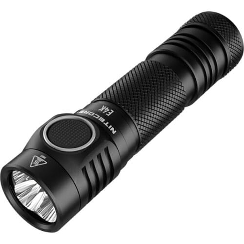 Nitecore E4K 4400 Lumens Compact EDC Flashlight 4xCREE XP-L2 V6 LED Torch with NL2150HPR 5000mAh 21700 Rechargeable Battery