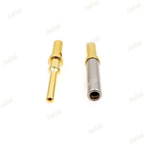 50/100Pcs DT Series Pin Socket 0460-202-1631 0462-201-1631 Gold Plated Stainless Steel 16-20AWG Deutsch Crimp Solid Terminal