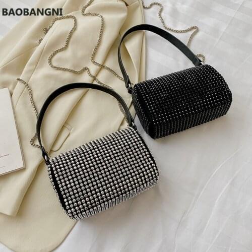 Summer fashion is always bright drill the new small bag worn chain web celebrity fashion handbag