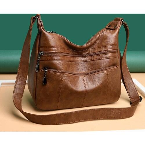 Fashion Women Messenger Bag Soft Leather Designers Luxury Handbags Women Shoulder Bags Female Small Crossbody Mother Bags