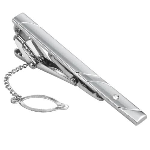 Fashion Style Silver-color Stainless Steel Tone Tie Clip for Men Women Simple Necktie Tie Bar Clasp Clip Pins
