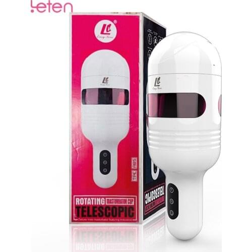 Leten Powerful Automatic Rotate Telescopic Male Masturbator Strong Suck Sex Machine Penis Massage Stroker Adult Sex Toys for Men