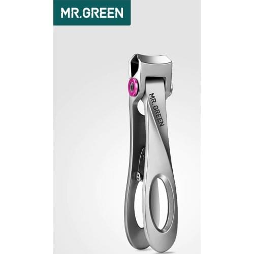 MR.GREEN Nail clippers Trimmer Stainless Steel Nail tools Thick Nails cutter scissors with glass nail file manicure