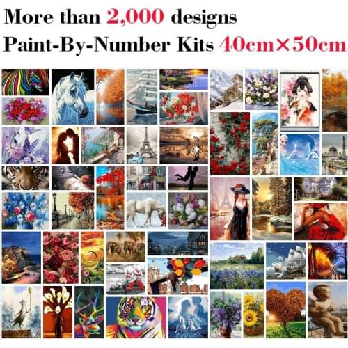 Mileelife Paintting By Numbers for Kids Adults DIY Beginner Oil Painting Kit Home Decoration