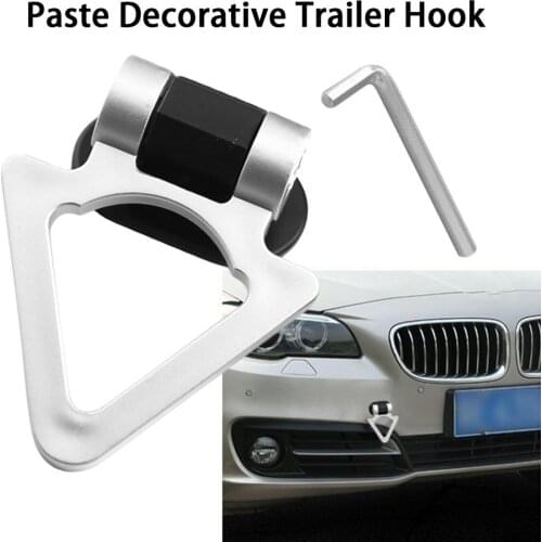 Car Trailer Hook Sticker Decoration Universal Car Front Bumper Sticker Adhesive Car Sticker Racing Tow Hook Sticker With Wrench