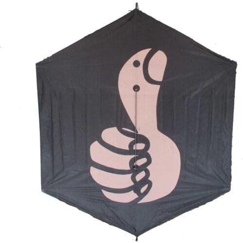 Large high quality diamond wind sock cheap beach cartoon kiting Weifang kite hexagonal thumb kites outdoor toys adults kids fun