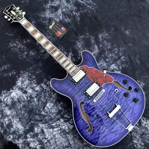 OEM Genuine 6 String Blue Empty Body Bright Surface Perfect Electric Guitar Free Delivery