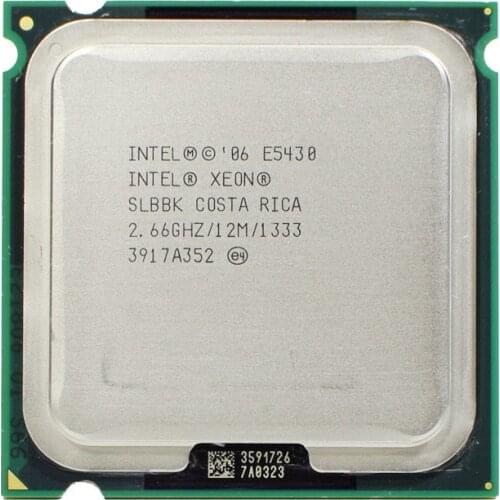 INTEL XEON E5430 SLANU SLBBK Processor 2.66GHz 12M 1333Mhz CPU Works on LGA775 motherboard