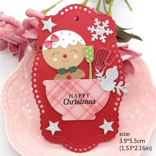 Cute Gingerbread Man Metal Cutting Dies Stencils for DIY Scrapbooking/photo album Decorative Embossing DIY Paper Cards