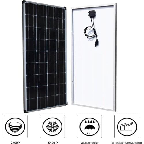 Glass Solar Panel 18V 100W Monocrystalline Top Quality Photovoltaic 12v Battery House Solar Cell Solar Panel Sonnenkollektor