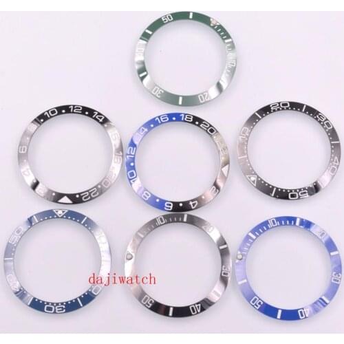 Brand new GMT 38mm super green super luminous watch bezel black green/ceramic bezel ring insert watch suitable for 40mm case