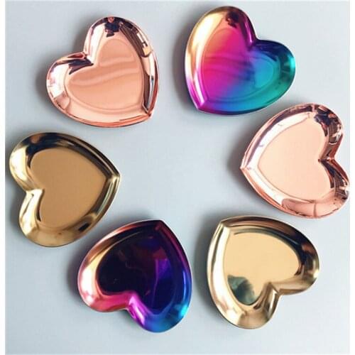 Heart-Shaped Jewelry Ring Storage Tray Holder Chain Earrings Candy Nuts Organizer Trays Home Decoration Storage Plate