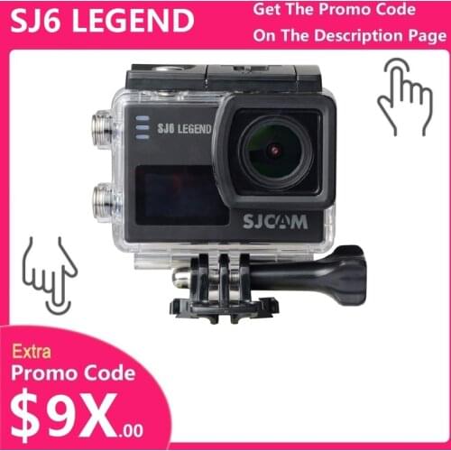 Original SJCAM SJ6 Legend Gyro Action Helmet Sports DV Camera Waterproof 4K NTK96660 16MP RAW FOV Dual-Screen Sport DVR