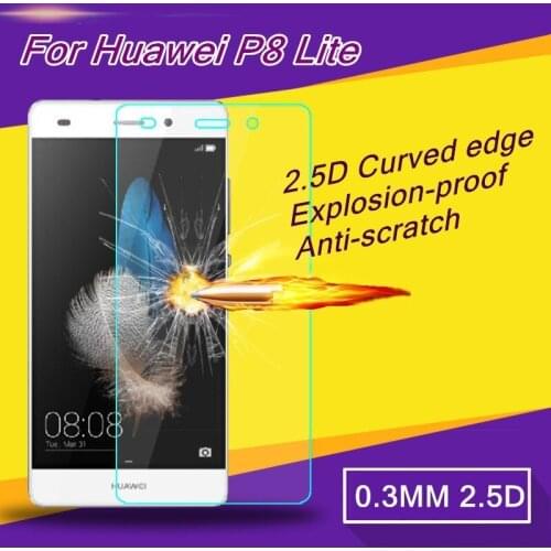 Top Quality For Huawei P8 Lite Tempered Glass Protector Film, HD CleDar Glass Protective Film For Huawei P8Lite Case Screen Film