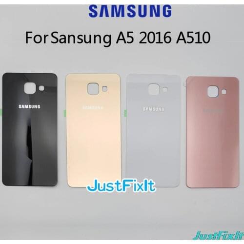 For SAMSUNG Galaxy A5 2016 A510 A510F A510H Back Battery Cover Door Rear Glass Housing Case Replace Battery Cover