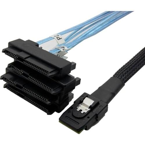 Mini 4 SAS Hard Drives 36-Pin SFF-8087 To 4 SAS 29-Pin SFF-8482 Cable Connectors with 15 Pin SATA Power Connector Controller