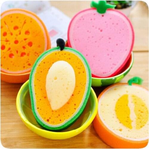 1pcs Magic Cleaning Sponge for Dish Melamine Eraser Cute Fruit Thicker Sponge Diy Washing Kitchen Bathroom Accessory E