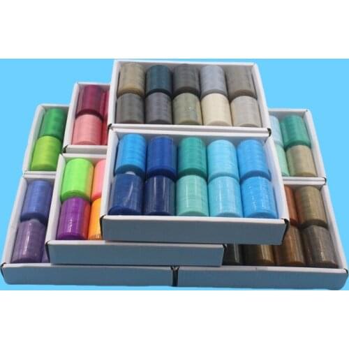10 Spools Multi Color Sewing Line Thread Polyester Thread Strong Durable for Hand Machines Home Embroidery Patch Sewing Supplies