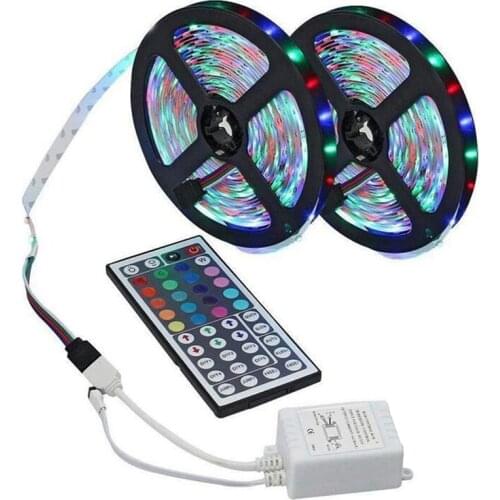 10M LED Light Strip RGB 3528 600 LED Flexible Light Strip with 44 Key Remote Controller+Controller for Bedroom Christmas