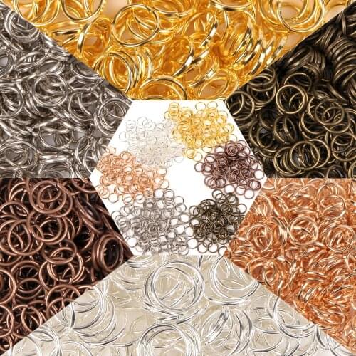 200pcs/Lot Metal Open Loops Jump DIY Jewelry Findings Rings & Split Ring For Jewelry Making 3-10mm