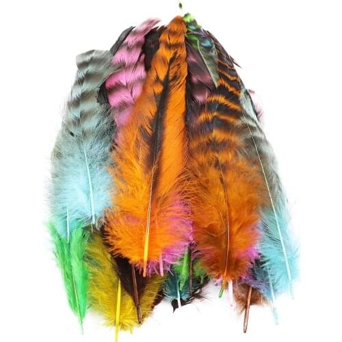 50pcs Wholesale Chickrn feather Dyed Various Rooster Feather Jewelry Earring Decorative 4-6 Inch Diy Party Accessory